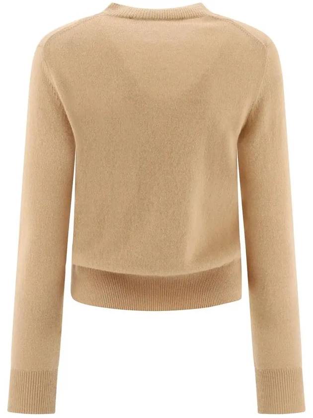 Face Patch Crop Cardigan Biscuit Beige - ACNE STUDIOS - BALAAN 4