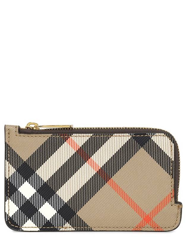 Check Corner Zipper Card Wallet Sand - BURBERRY - BALAAN 2