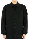 Old Treatment Garment Dyed Overshirt Jacket Black - STONE ISLAND - BALAAN 2