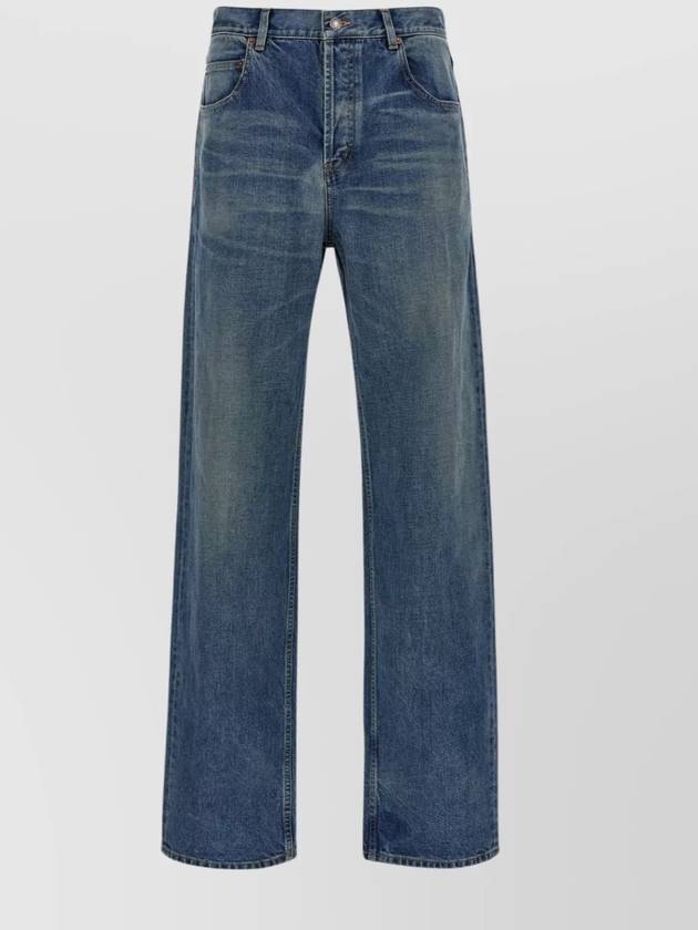 Mid Rise Baggy Jeans Blue - SAINT LAURENT - BALAAN 2