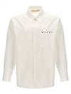 Logo Print Cotton Long Sleeve Shirt White - MARNI - BALAAN 2
