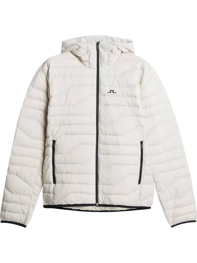 Men's Cliff Light Down Hooded Jacket Moonbeam - J.LINDEBERG - BALAAN 2