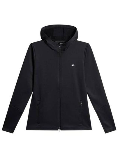 Women's Aerial Zip Up Hoodie Black - J.LINDEBERG - BALAAN 2