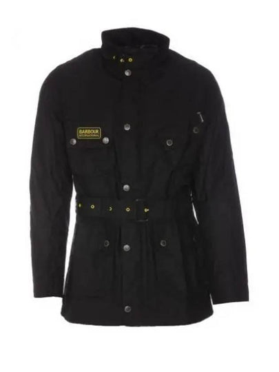 Men's International A7 Wax Slim Jacket Black - BARBOUR - BALAAN 2