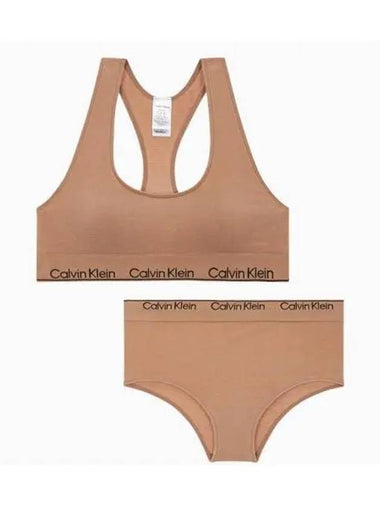 UNDERWEAR Women s Natural Modern Seamless AF Racerback Bralette Set Light Brown - CALVIN KLEIN - BALAAN 1