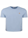 Chillax Fox Patch Regular Short Sleeve T-Shirt Sky Blue - MAISON KITSUNE - BALAAN 3