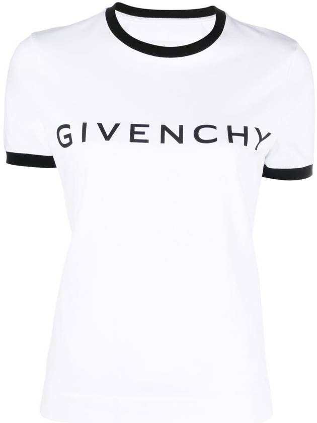 Archetype Slim Fit Cotton Short Sleeve T-Shirt White - GIVENCHY - BALAAN 2