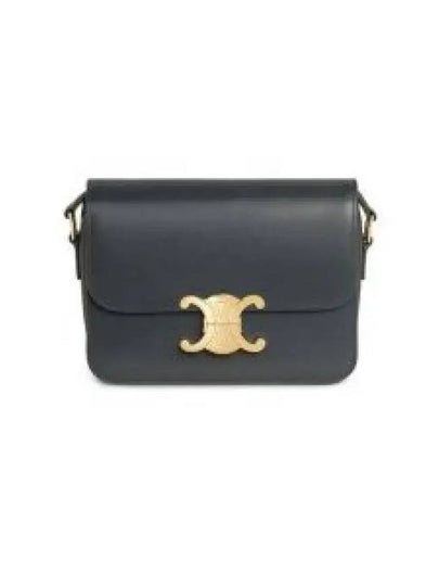 Teen Triomphe Shiny Calfskin Cross Bag Slate Grey - CELINE - BALAAN 2