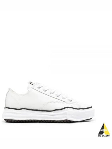 24 A06FW736 white Peterson OG sole leather low sneakers - MIHARA YASUHIRO - BALAAN 1