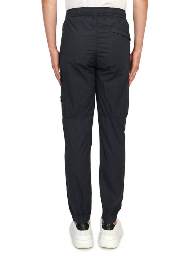 Stretch Cotton Tela Paracadute Cargo Straight Pants Navy Blue - STONE ISLAND - BALAAN 4