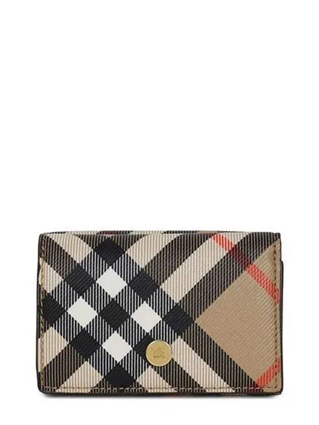 Check Half Wallet Beige - BURBERRY - BALAAN 2