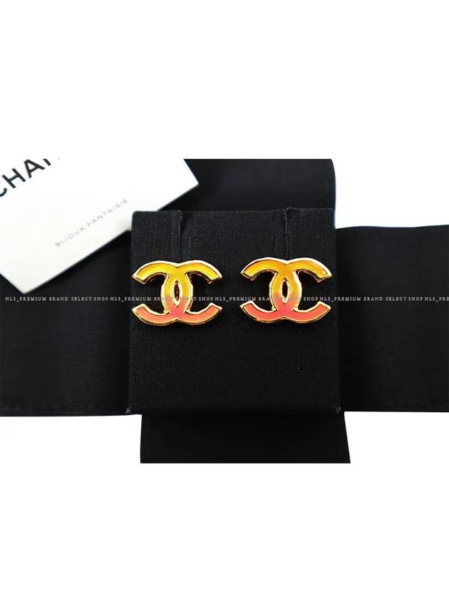 CC logo earrings orange & pink ABA137 - CHANEL - BALAAN 3