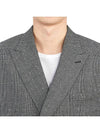 Double Brested Wool Jacket Grey - DIOR - BALAAN 7