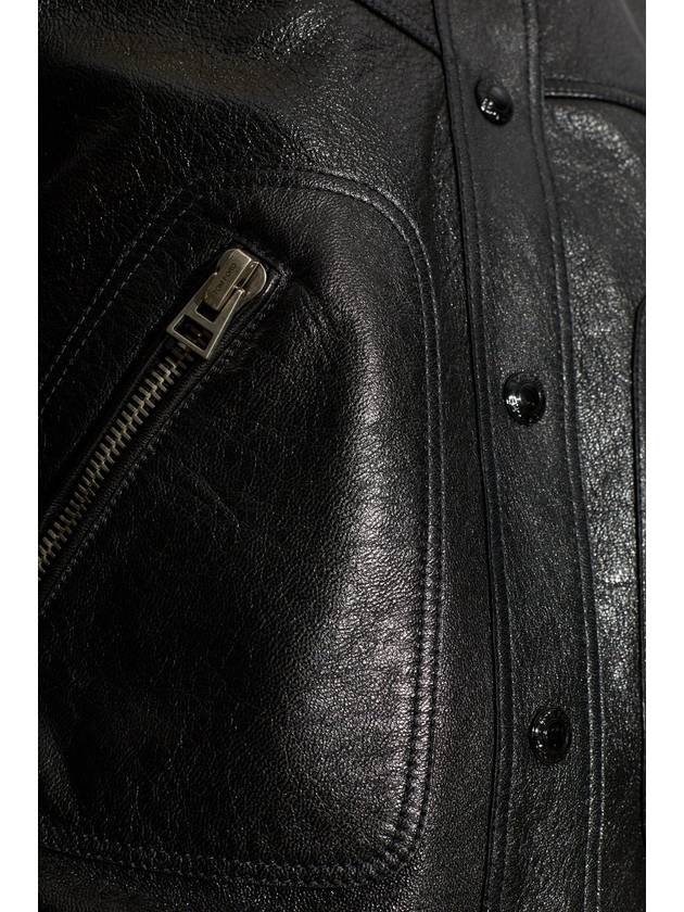 Tom Ford Leather Jacket, Women's, Black - TOM FORD - BALAAN 5