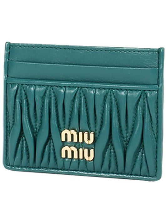 Materasse Nappa Leather Card Wallet Lagoon Blue - MIU MIU - BALAAN 2