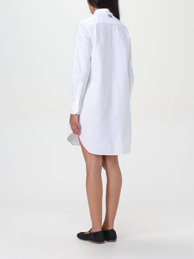 Women's Hidden Oxford Shirt Long Dress White - THOM BROWNE - BALAAN 3