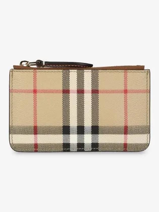 Check Print Coin Wallet Beige - BURBERRY - BALAAN 2