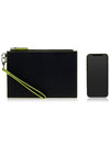 Logo Zipper Clutch Bag Black - MSGM - BALAAN 7