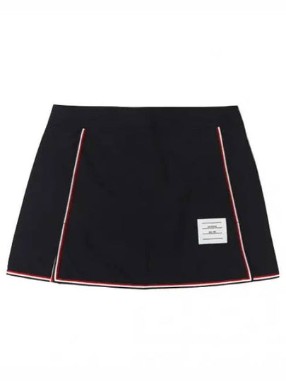 Women's Military Ripstop Framing Mini A-Line Skirt Navy - THOM BROWNE - BALAAN 2