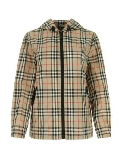 Check Hooded Jacket Archive Beige - BURBERRY - BALAAN 2