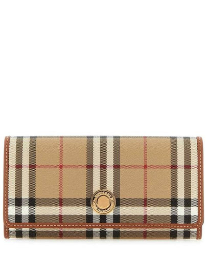 Vintage Check Flap Long Wallet Beige - BURBERRY - BALAAN 2