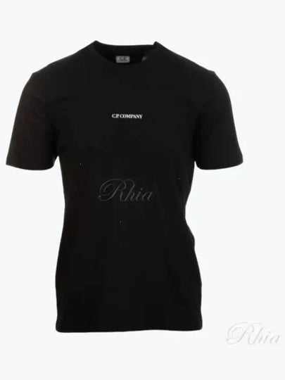 Mini Logo Printing Short Sleeve T-Shirt Black - CP COMPANY - BALAAN 2