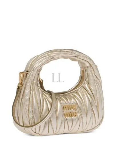 Wander Materasse Nappa Leather Mini Hobo Tote Bag Pyrite - MIU MIU - BALAAN 2