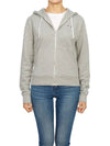 Tricolor Fox Patch Cotton Zip-Up Hoodie Grey - MAISON KITSUNE - BALAAN 2