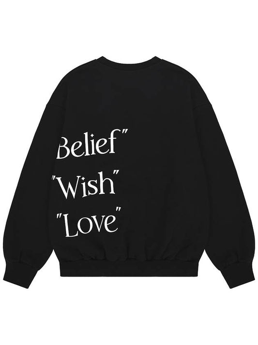 belief wish love sweatshirts in black - MYDEEPBLUEMEMORIES - BALAAN 1