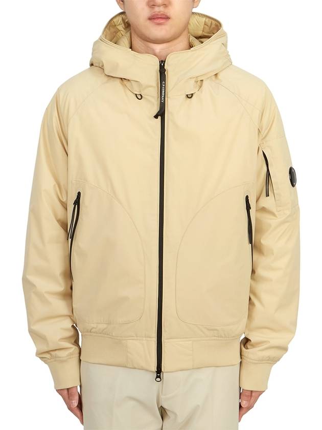 Pro-Tech Ribbed Hooded Jacket Beige - CP COMPANY - BALAAN 2