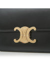 Teen Triomphe Shiny Calfskin Cross Bag Black - CELINE - BALAAN 6