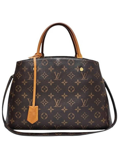 M41056 Monogram Canvas Montaigne MM Tote Bag Shoulder Strap - LOUIS VUITTON - BALAAN 1