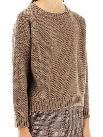 Ridente Wool Knit Top Brown - MAX MARA - BALAAN 2