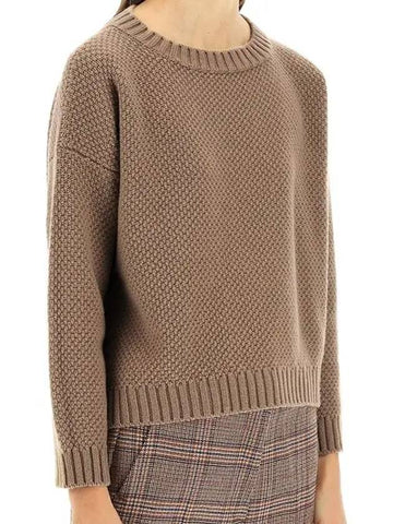 Ridente Wool Knit Top Brown - MAX MARA - BALAAN 1