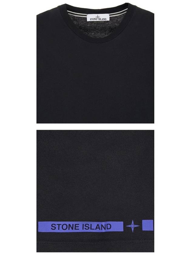 Micro Graphic Arm Logo Printing Short Sleeve T-Shirt  Black - STONE ISLAND - BALAAN 6