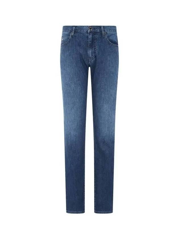 Men s Back Patch Easy Denim Pants Indigo 271111 - EMPORIO ARMANI - BALAAN 1