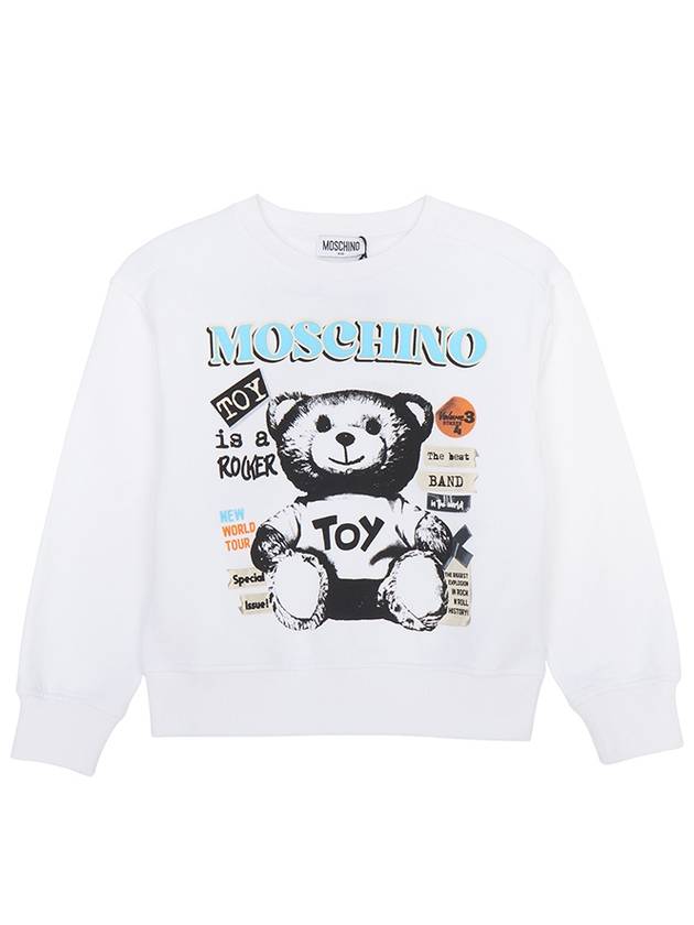 Kids brushed sweatshirt HUF08Q LCA58 10101 Adults can wear - MOSCHINO - BALAAN 1