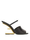 First Sandal Heels Gold Black - FENDI - BALAAN 2