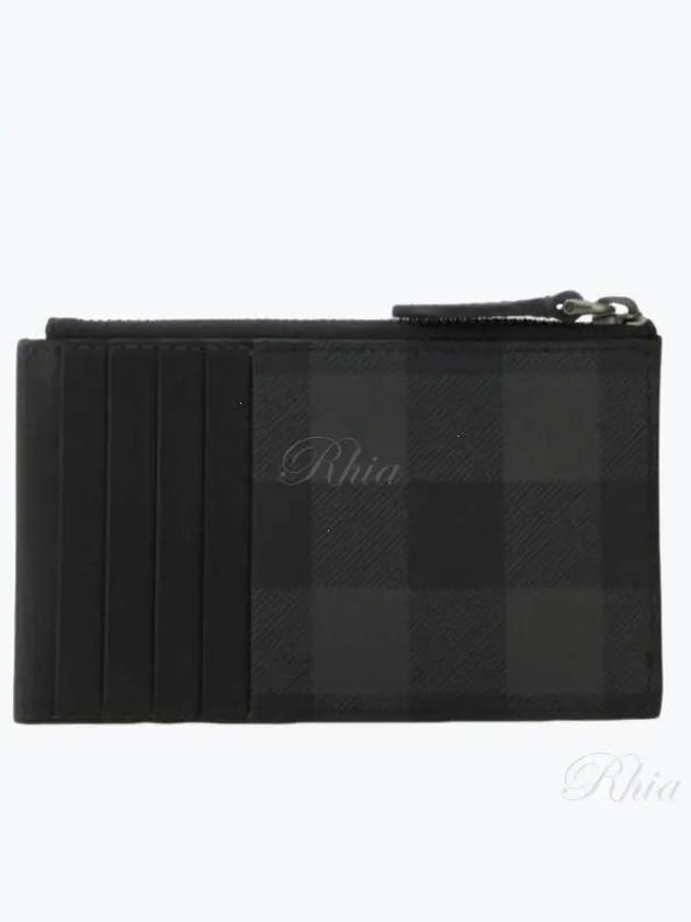 Check Zip Card Wallet Grey - BURBERRY - BALAAN 2