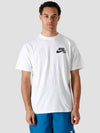 SB Logo Skate Cotton Short Sleeve Shirt White - NIKE - BALAAN 2