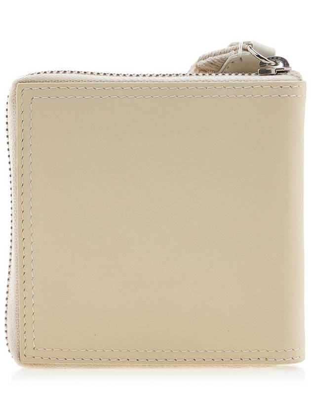 Le Carre Rond Lanyard Square Half Wallet Ivory - JACQUEMUS - BALAAN 4