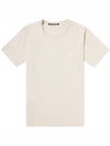 Nash Face Short Sleeve T-Shirt Oatmeal Melange - ACNE STUDIOS - BALAAN 1