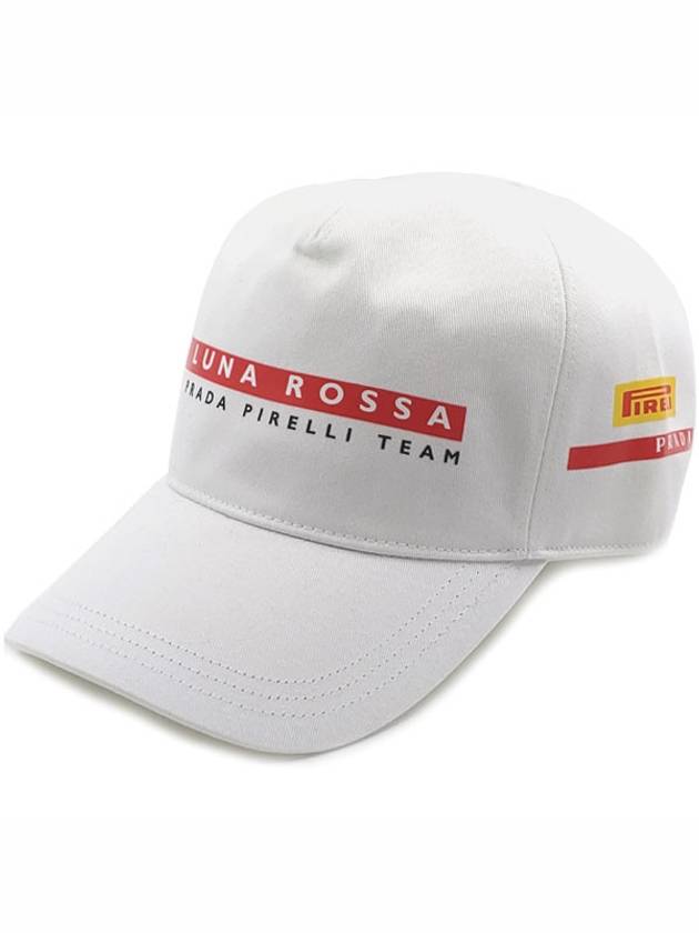 Pirelli Fabric Ball Cap White - PRADA - BALAAN.