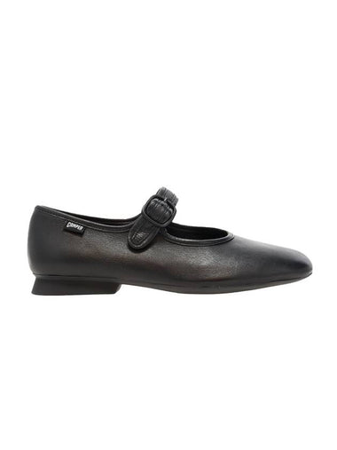 Casi Myra Leather Mary Jane Flat Shoes Black - CAMPER - BALAAN 1