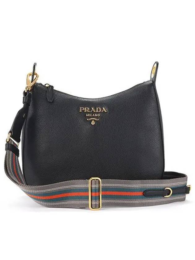 Vitello Phoenix Shoulder Bag Black - PRADA - BALAAN 2