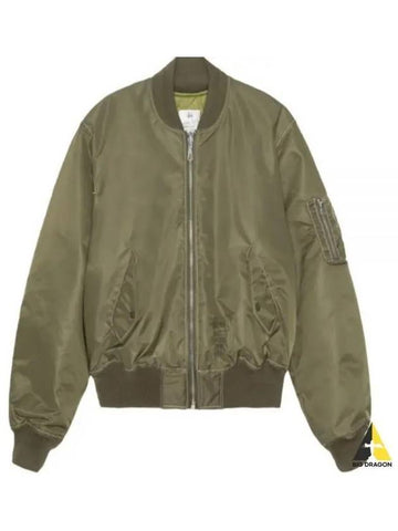 115743 OLIVE Built Reversible Bomber Jacket - STUSSY - BALAAN 1