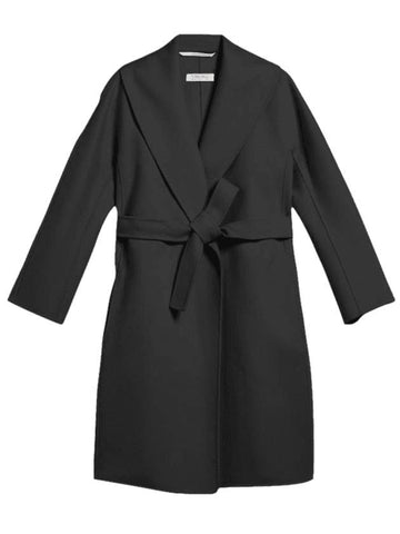 Women's Messi Robe Wool Single Coat Black - S MAX MARA - BALAAN 1