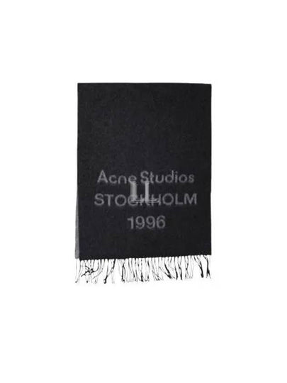 logo wool scarf black - ACNE STUDIOS - BALAAN 2