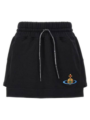 Logo A-Line Skirt Black - VIVIENNE WESTWOOD - BALAAN 1