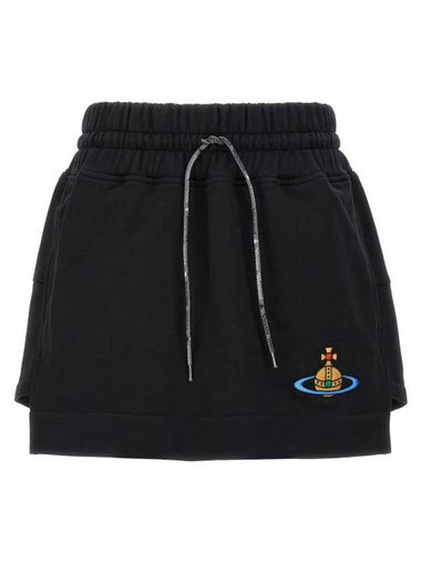 Logo A-Line Skirt Black - VIVIENNE WESTWOOD - BALAAN 1